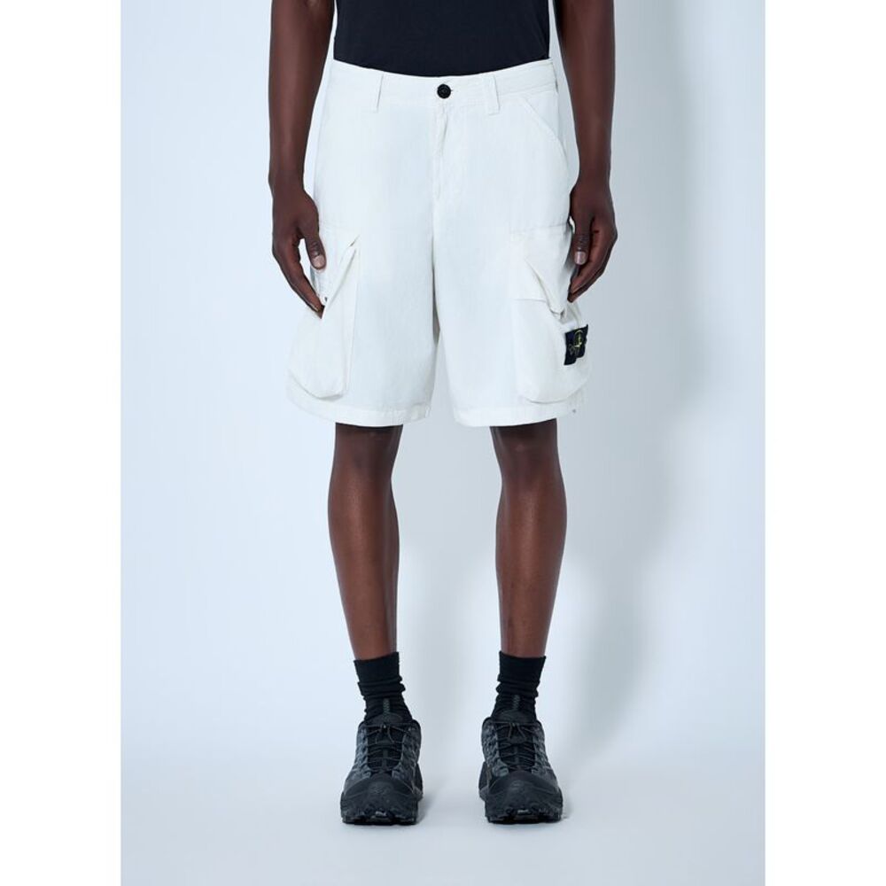 Stone Island Men Cargo Shorts With Flap Pockets